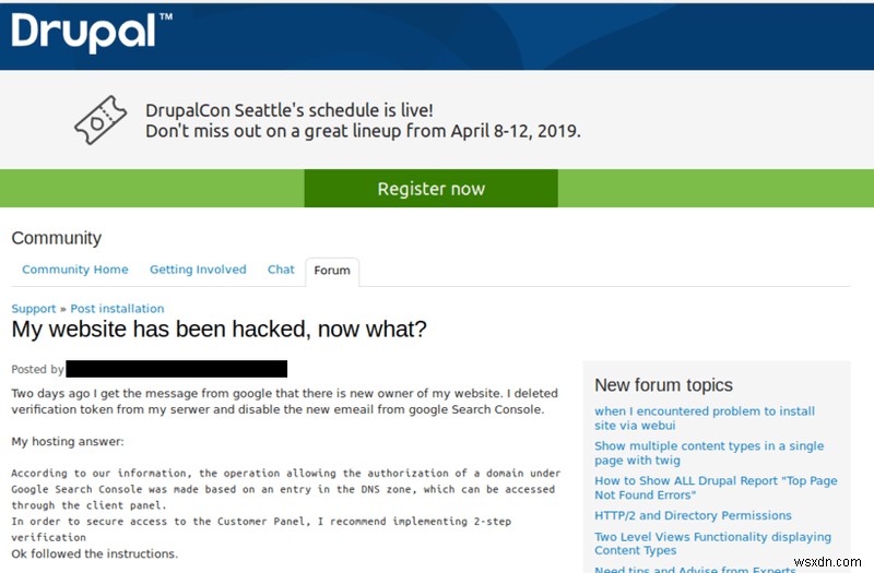 ปัญหาด้านความปลอดภัยและช่องโหว่ของ Drupal – การรักษาความปลอดภัยเว็บไซต์ Drupal ที่ถูกแฮ็ก