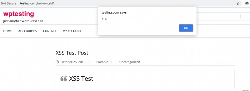 พบช่องโหว่ XSS ที่จัดเก็บในปลั๊กอินข้อความรับรองที่แข็งแกร่ง =2.40.0 - อัปเดตทันที