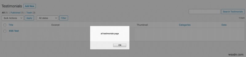 พบช่องโหว่ XSS ที่จัดเก็บในปลั๊กอินข้อความรับรองที่แข็งแกร่ง =2.40.0 - อัปเดตทันที