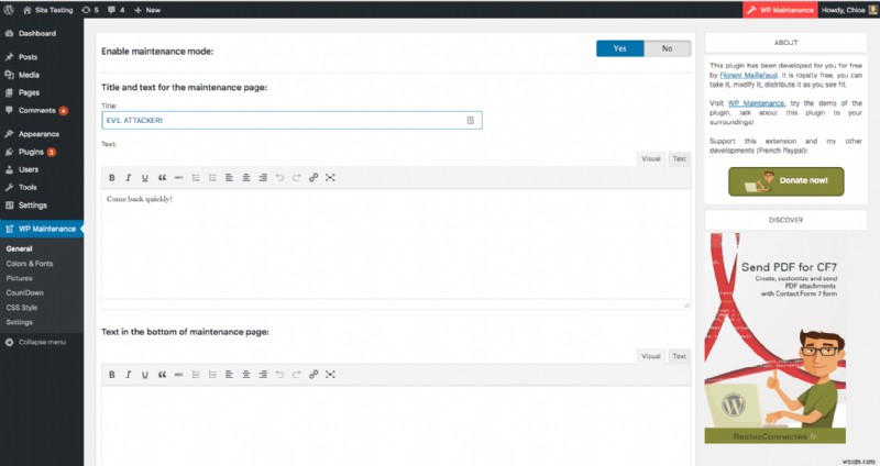 ช่องโหว่ CSRF &XSS ปลั๊กอินการบำรุงรักษา WP ในเวอร์ชัน =5.0.5 