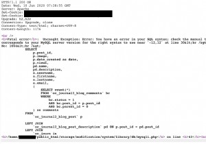 ข้อผิดพลาดของ SQL ส่งผลให้เกิดการเปิดเผยข้อมูลที่ละเอียดอ่อนใน Journal OpenCart Theme 3.1.0 - อัปเดตทันที 