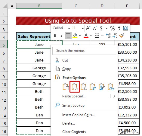 เทคนิคการล้างข้อมูล:เติมเซลล์ว่างใน Excel (4 วิธี)