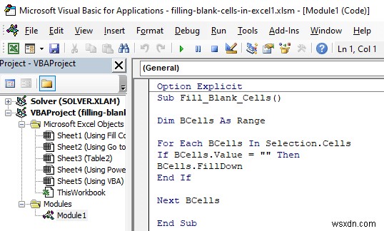 เทคนิคการล้างข้อมูล:เติมเซลล์ว่างใน Excel (4 วิธี)