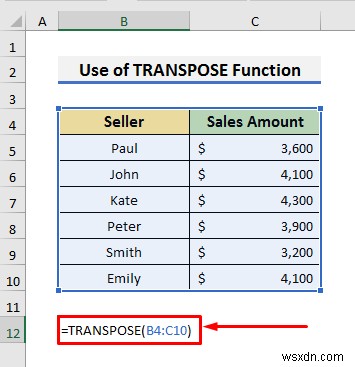 วิธีการเปลี่ยนคอลัมน์แนวตั้งเป็นแนวนอนใน Excel