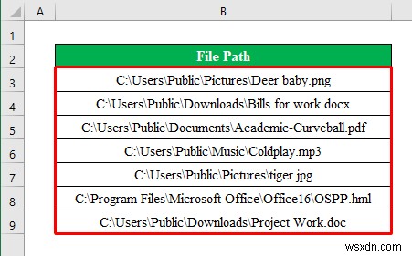 วิธีรับชื่อไฟล์จากเส้นทางใน Excel (6 วิธีง่ายๆ)