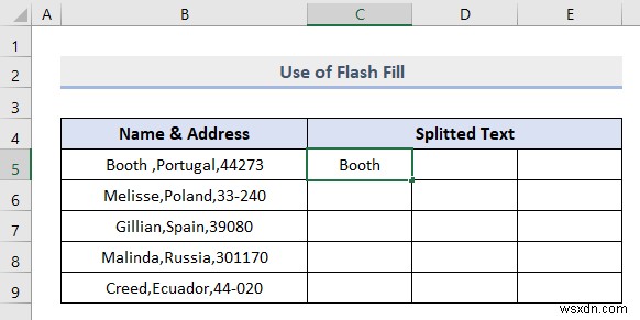 การแยกข้อความใน Excel (8 แอปพลิเคชั่นที่มีประโยชน์) 