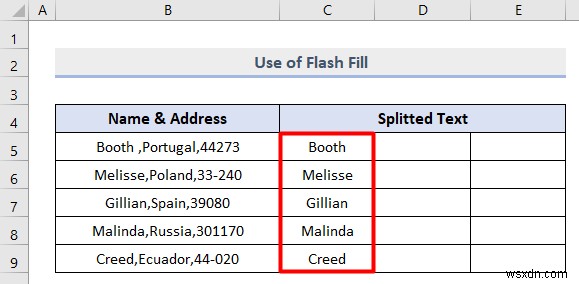 การแยกข้อความใน Excel (8 แอปพลิเคชั่นที่มีประโยชน์) 