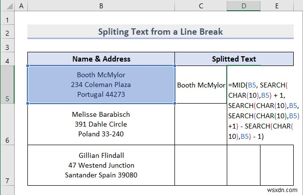 การแยกข้อความใน Excel (8 แอปพลิเคชั่นที่มีประโยชน์) 