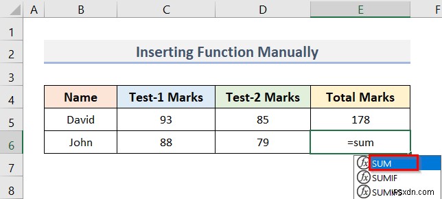 วิธีการแทรกสมการใน Excel (3 วิธีง่ายๆ)