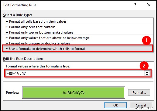 การจัดรูปแบบตามเงื่อนไขด้วยสูตรใน Excel