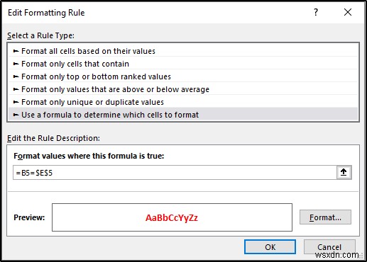 การจัดรูปแบบตามเงื่อนไขด้วยสูตรใน Excel