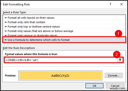 การจัดรูปแบบตามเงื่อนไขด้วยสูตรใน Excel