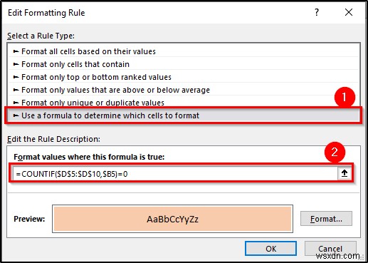 การจัดรูปแบบตามเงื่อนไขด้วยสูตรใน Excel