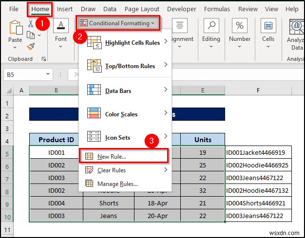 การจัดรูปแบบตามเงื่อนไขด้วยสูตรใน Excel