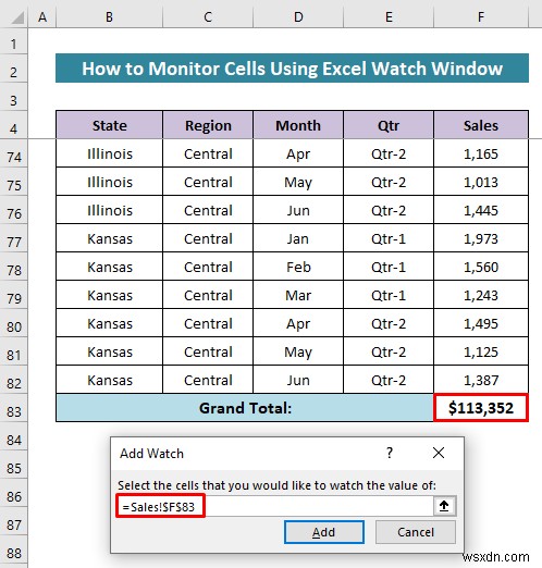 วิธีการตรวจสอบเซลล์โดยใช้หน้าต่างดูของ Excel (คำแนะนำอย่างง่าย)