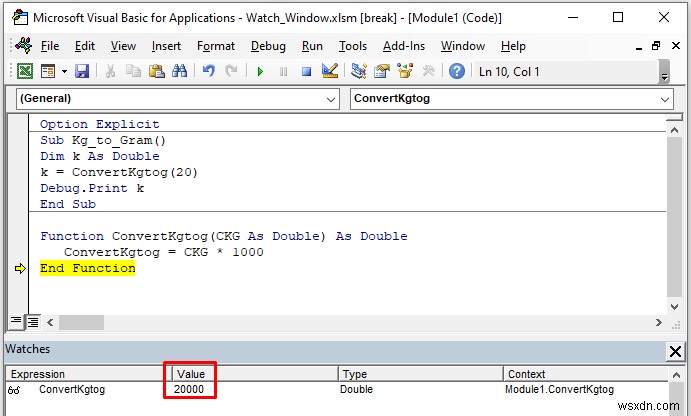 วิธีการตรวจสอบเซลล์โดยใช้หน้าต่างดูของ Excel (คำแนะนำอย่างง่าย)