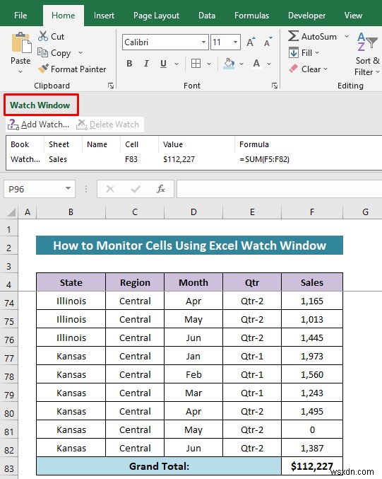 วิธีการตรวจสอบเซลล์โดยใช้หน้าต่างดูของ Excel (คำแนะนำอย่างง่าย)