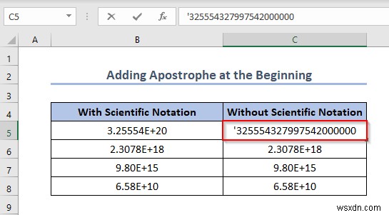 วิธีปิดสัญกรณ์วิทยาศาสตร์ใน Excel (5 วิธีที่เป็นประโยชน์) 