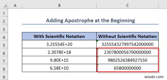 วิธีปิดสัญกรณ์วิทยาศาสตร์ใน Excel (5 วิธีที่เป็นประโยชน์) 