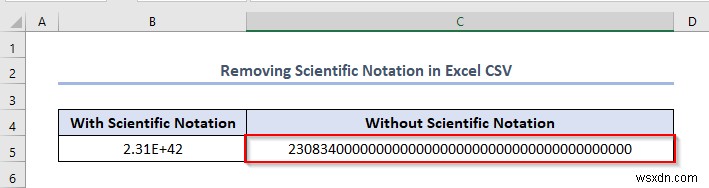 วิธีปิดสัญกรณ์วิทยาศาสตร์ใน Excel (5 วิธีที่เป็นประโยชน์) 