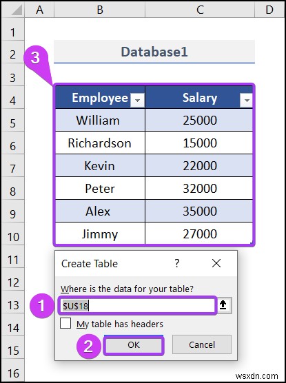 วิธีการสร้างฐานข้อมูลใน Excel (ด้วยขั้นตอนง่ายๆ)