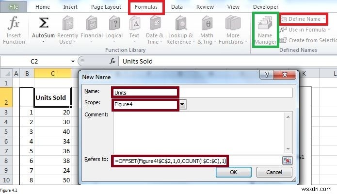 การใช้ฟังก์ชันออฟเซ็ตใน Excel [Offset – Match Combo, Dynamic Range]