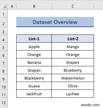 วิธีเปรียบเทียบสองคอลัมน์เพื่อค้นหาความแตกต่างใน Excel