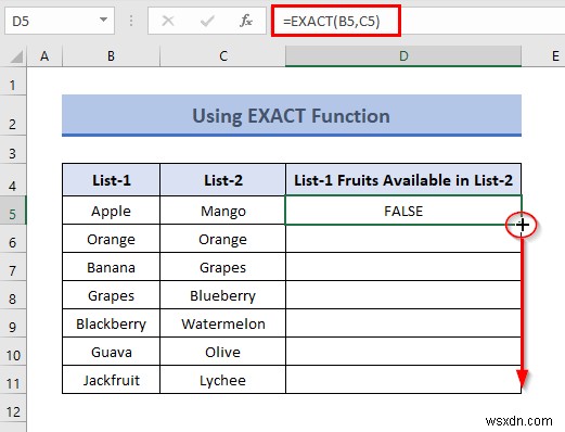 วิธีเปรียบเทียบสองคอลัมน์เพื่อค้นหาความแตกต่างใน Excel