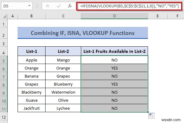 วิธีเปรียบเทียบสองคอลัมน์เพื่อค้นหาความแตกต่างใน Excel