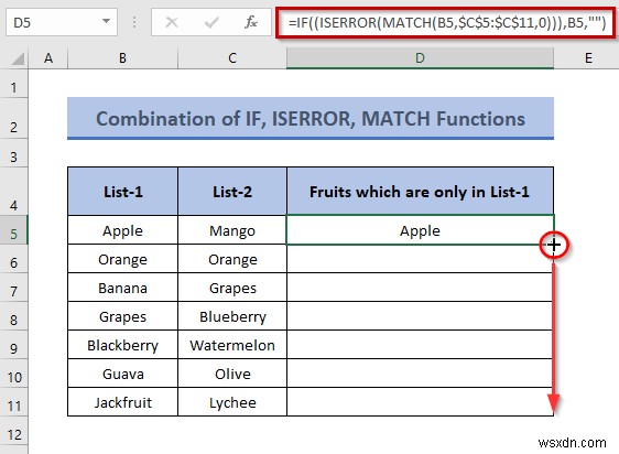 วิธีเปรียบเทียบสองคอลัมน์เพื่อค้นหาความแตกต่างใน Excel