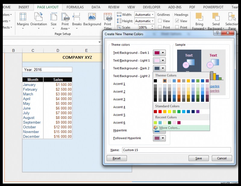 วิธีการปรับเปลี่ยนสีของธีม แบบอักษร &เอฟเฟกต์ &สร้างธีม Excel ที่กำหนดเอง