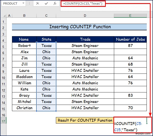 วิธีใช้ฟังก์ชัน COUNT ประเภทต่างๆ ใน ​​Excel (5 วิธี) 