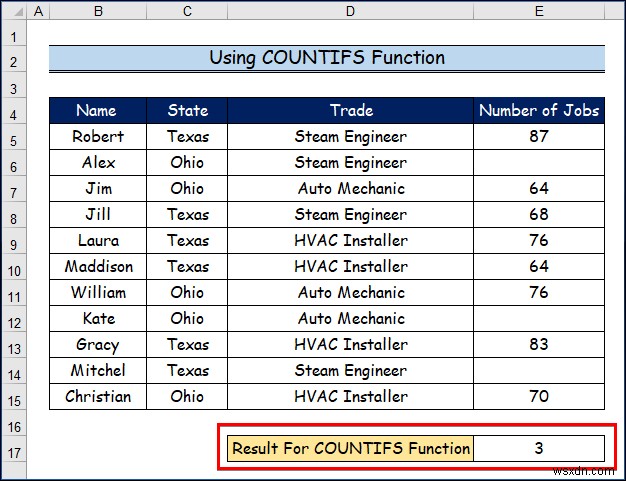 วิธีใช้ฟังก์ชัน COUNT ประเภทต่างๆ ใน ​​Excel (5 วิธี) 