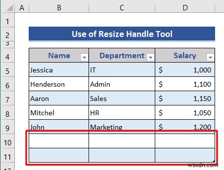 วิธีการแทรกหรือลบแถวและคอลัมน์จากตาราง Excel