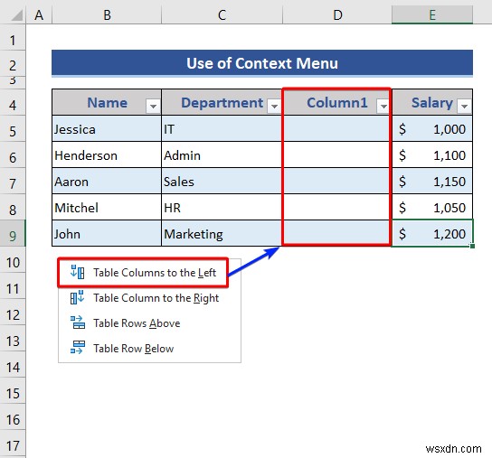 วิธีการแทรกหรือลบแถวและคอลัมน์จากตาราง Excel