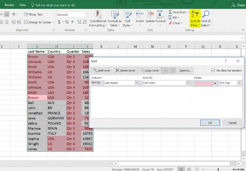 วิธีการลบแถวที่ซ้ำกันในตาราง Excel