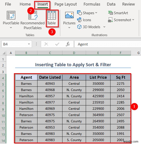 วิธีใช้การเรียงลำดับและกรองด้วยตาราง Excel (4 วิธีที่เหมาะสม)