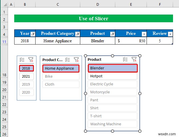 วิธีใช้ตัวแบ่งส่วนข้อมูลเพื่อกรองข้อมูลใน Excel (2 วิธีง่ายๆ)