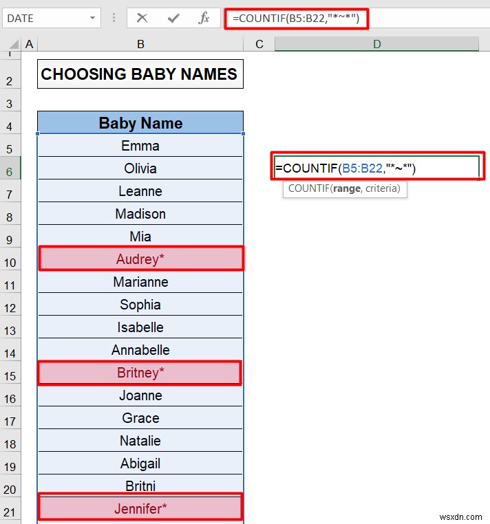 วิธีใช้สัญลักษณ์แทนใน Excel (4 วิธีง่ายๆ)