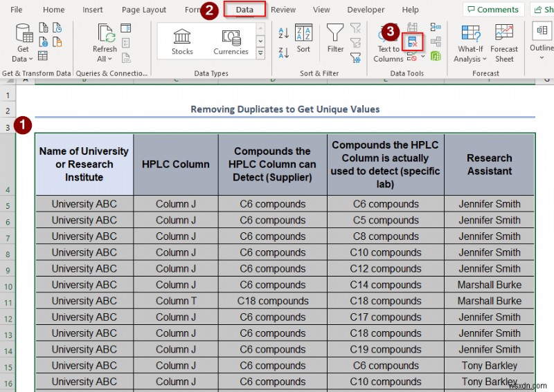 วิธีรับค่าที่ไม่ซ้ำใน Excel (5 วิธีง่ายๆ)