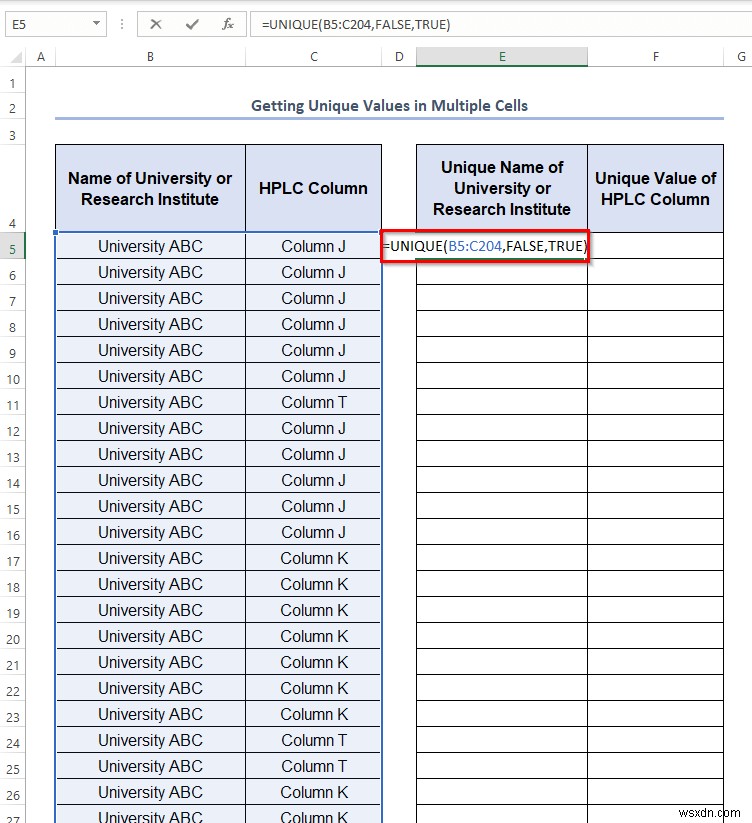 วิธีรับค่าที่ไม่ซ้ำใน Excel (5 วิธีง่ายๆ)