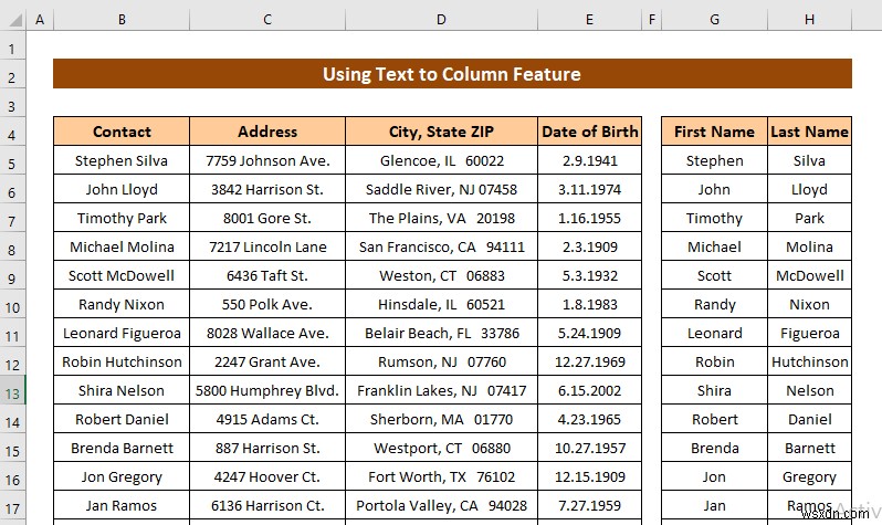 วิธีการแปลงข้อความเป็นคอลัมน์ใน Excel (3 กรณี)