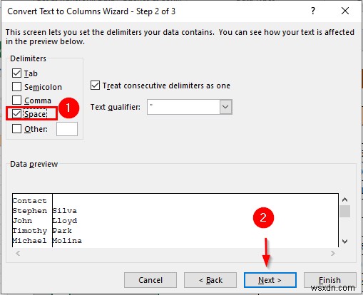 วิธีการแปลงข้อความเป็นคอลัมน์ใน Excel (3 กรณี)