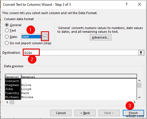 วิธีการแปลงข้อความเป็นคอลัมน์ใน Excel (3 กรณี)