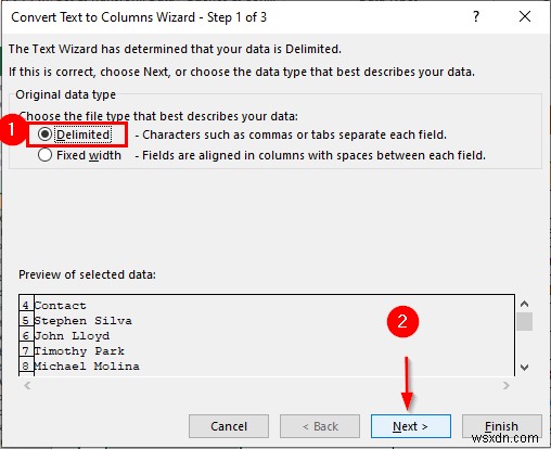 วิธีการแปลงข้อความเป็นคอลัมน์ใน Excel (3 กรณี)