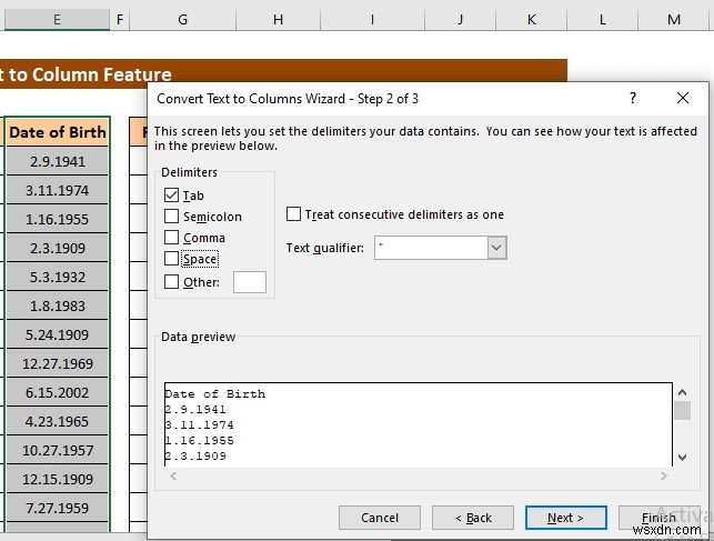 วิธีการแปลงข้อความเป็นคอลัมน์ใน Excel (3 กรณี)