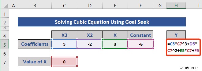 การแก้สมการใน Excel (5 ตัวอย่างที่มีประโยชน์)