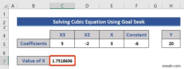 การแก้สมการใน Excel (5 ตัวอย่างที่มีประโยชน์)