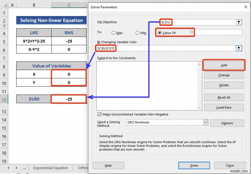 การแก้สมการใน Excel (5 ตัวอย่างที่มีประโยชน์)