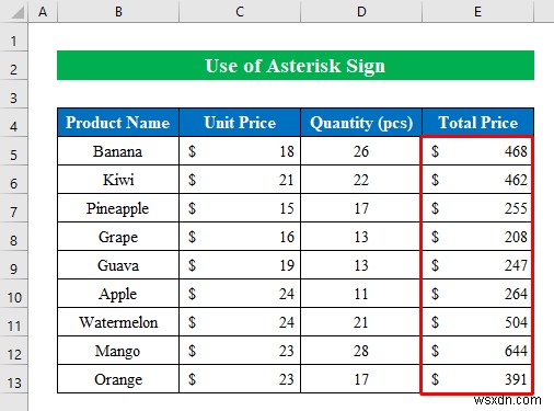 วิธีการคูณใน Excel (8 วิธีง่าย ๆ)